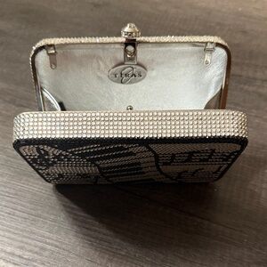 Glamorous Silver and Black Clutch by